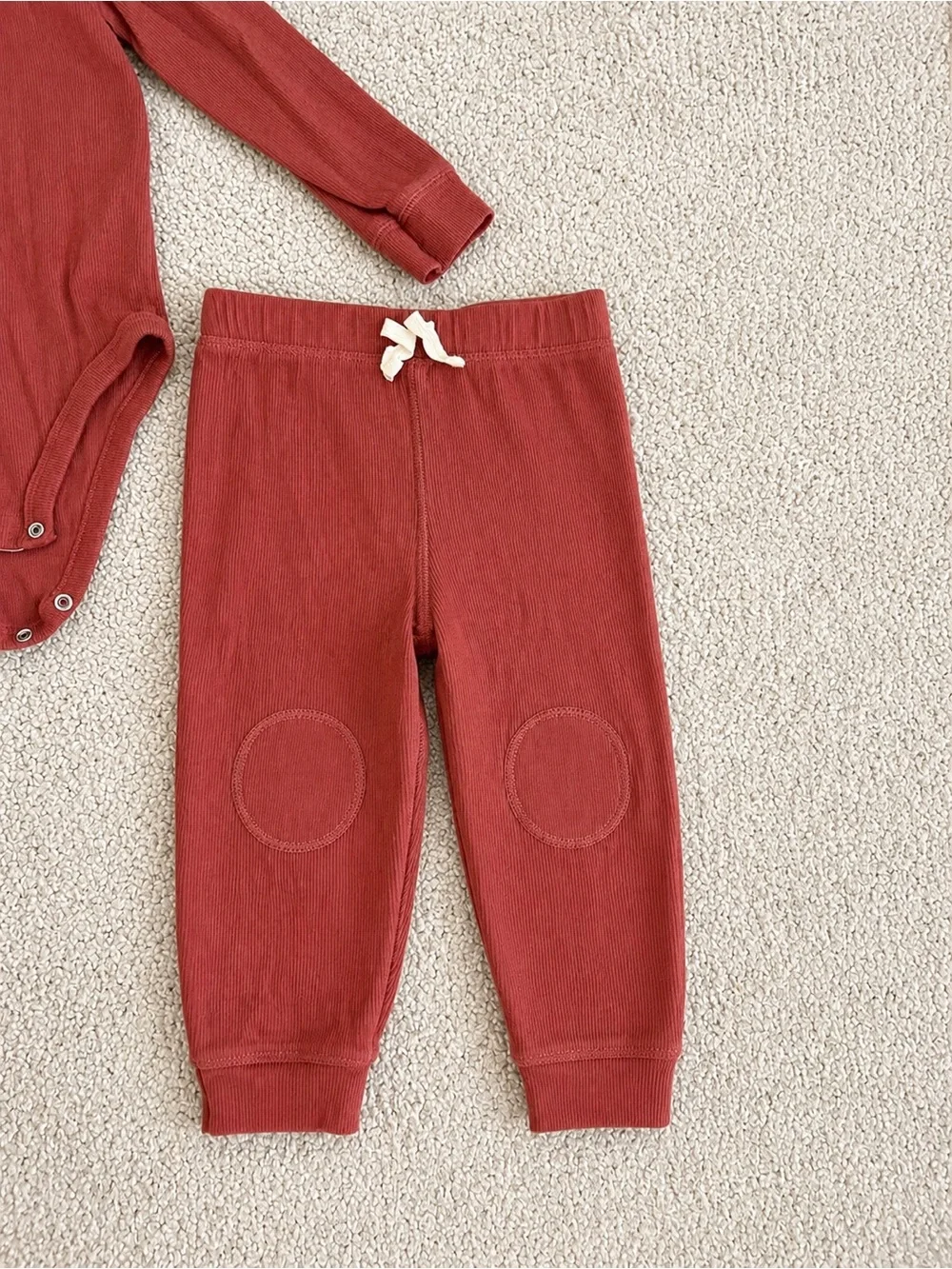Carter’s Hooded One-Piece and Jogger Set in Rust